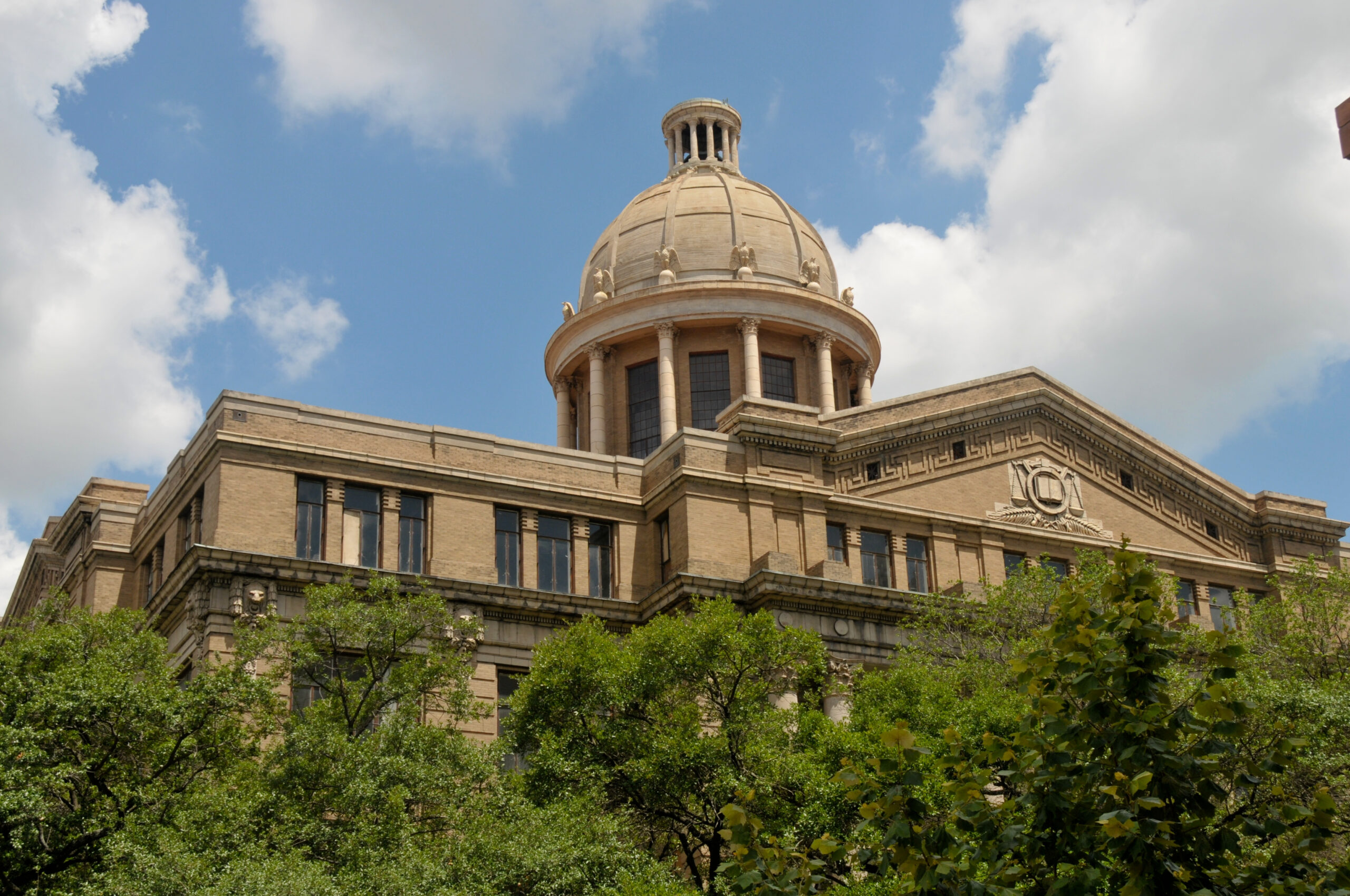 Harris County Courthouse in historic district of downtown Houston, Texas.